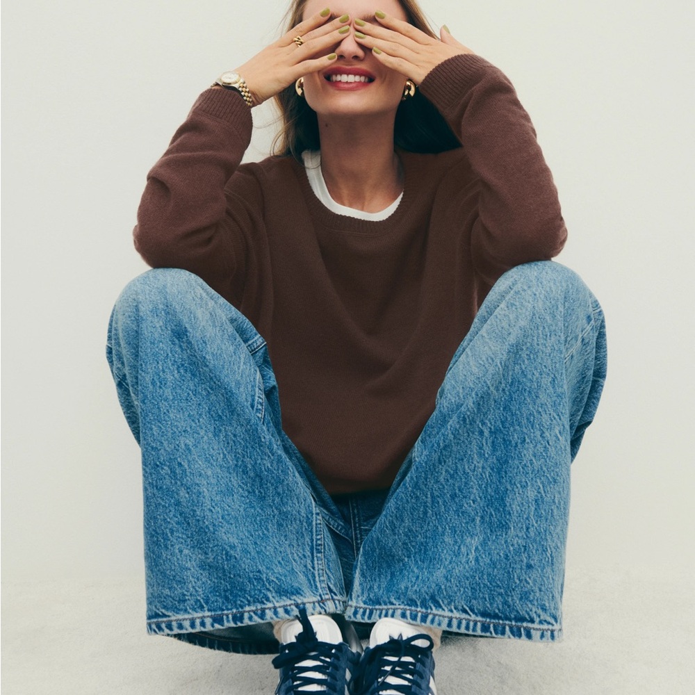 Reformation Boyfriend Cashmere in Chestnut